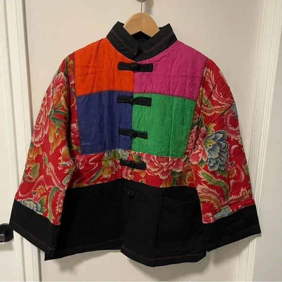 Colorful Floral Patchwork Jacket - Picture 2 of 16